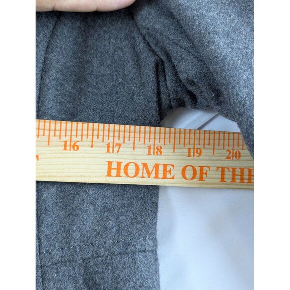 Kenneth Cole Reaction Womens 8 Gray Wool Blend Button Front Pockets Overcoat - Picture 5 of 9